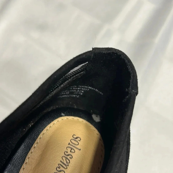 Kitten heel , mesh, black ,suede look shoes , extra comfort. - Picture 13 of 15